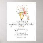 Wildflower Pearls & Prosecco Vrijgezellenfeest Wel Poster (Voorkant)