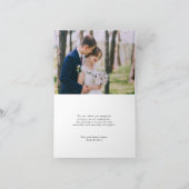 Wildflower Periwinkle Floral bruiloft foto Bedankkaart (Binnen)