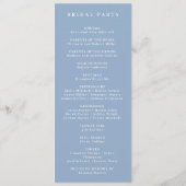 Wildflower Periwinkle huwelijksceremonie Programmakaart (Achterkant)