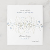 Wildflower Periwinkle Menu Option Tabelnummer (Buitenkant ongevouwen)