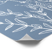 Wildflower Periwinkle Vrijgezellenfeest Welkomstbo Poster (Hoek)