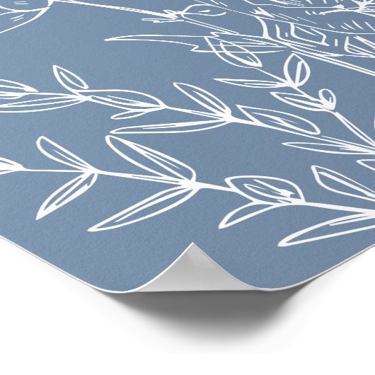 Wildflower Periwinkle Vrijgezellenfeest Welkomstbo Poster (Hoek)