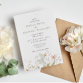 Wildflower Periwinkle Wedding Kaart