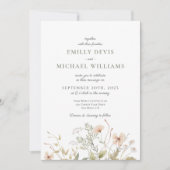 Wildflower Periwinkle Wedding Kaart (Voorkant)