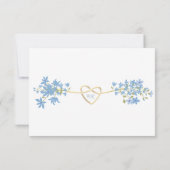 Wildflower Periwinkle Wedding RSVP-kaart RSVP Kaartje (Achterkant)