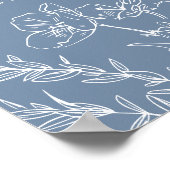 Wildflower Periwinkle Wedding Seating Sign Poster (Hoek)