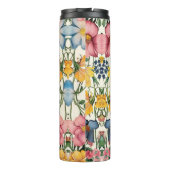  Wildflower, personaliseer de zwarte scriptnaam Thermosbeker (Achterkant)