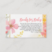 Wildflower perzik bloemboek voor Baby shower spel Informatiekaartje (Voorkant)
