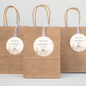 Wildflower perzik herfst beige pompoen vrijgezelle ronde sticker