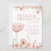 Wildflower Petals & Prosecco Blush Vrijgezellenfee Kaart (Voorkant)