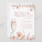 Wildflower Petals & Prosecco Blush Vrijgezellenfee Kaart (Voorkant)