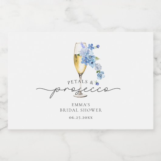 Wildflower Petals & Prosecco Vrijgezellenfeest Fav Sparkling Wijnetiket (Enkel label)