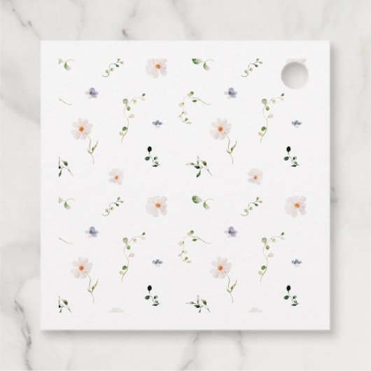 Wildflower Peter de Konijn Baby shower Bedankjes Labels (Achterkant)