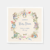 Wildflower Peter de Konijn Baby shower Groot Servet (Voorkant)