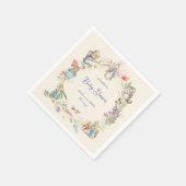 Wildflower Peter de Konijn Baby shower Groot Servet (Hoek)