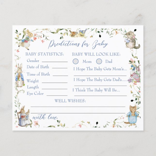 Wildflower Peter de Konijn Baby Voorspellingen (Voorkant)