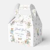 Wildflower Peter het Konijn Baby shower Favoriet B Bedankdoosjes (Voorkant Zijde)
