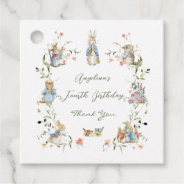 Wildflower Peter het Konijn Verjaardag Bedankjes Labels