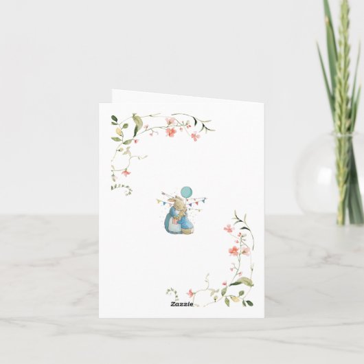 Wildflower Peter het Konijn Verjaardag Bedankkaart (Achterkant)