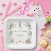 Wildflower Peter het Konijn Verjaardag Groot Papieren Bordje (Feest)