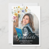 Wildflower Pharmacy School Foto Afstuderen Aankondiging (Voorkant)