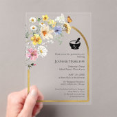 Wildflower Pharmacy School Graduation Party Foto Acryl Uitnodigingen (Insitu (Draagbaar))