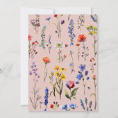 Wildflower Photo SURPRISE 70th Birthday Blush Pink Kaart (Achterkant)