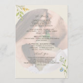 Wildflower Photo Wedding Program Programmakaart (Achterkant)