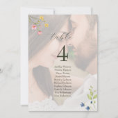 Wildflower Photo Wedding Seating Chart (Voorkant)