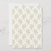 Wildflower Piano White Recital Invitation Kaart (Achterkant)