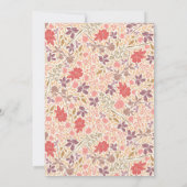 Wildflower Piano White Recital Invitation Kaart (Achterkant)