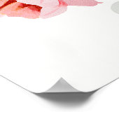  Wildflower Pink Bow Baby shower Welkom Poster (Hoek)