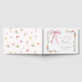 Wildflower Pink Bow Graduation party Gastenboek (Volledig)