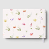 Wildflower Pink Bow Graduation party Gastenboek (Achterkant)