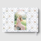 Wildflower Pink Bow Graduation Party  Gastenboek (Achterkant)