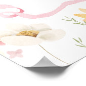Wildflower Pink Bow lijst Baby shower Welkom Poster (Hoek)