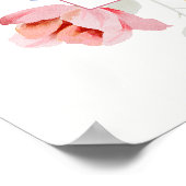  Wildflower Pink Bow Vrijgezellenfeest Welkom Poster (Hoek)