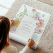  Wildflower Pink Bow Vrijgezellenfeest Welkom Poster