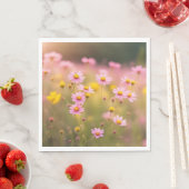 Wildflower Pink Daisy Meadow Servet (Insitu)