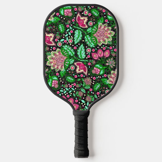 Wildflower Pink Lady Slipper Geïnspireerd Folk Art Pickleball Paddle (Voorkant)