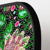 Wildflower Pink Lady Slipper Geïnspireerd Folk Art Pickleball Paddle (Links Detail)