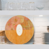  Wildflower Pink Poppy Monogram Snijplank