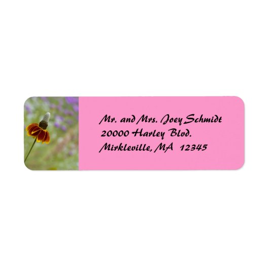 Wildflower Pink Retour Adres Label (Voorkant)