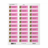 Wildflower Pink Retour Adres Label (Full Sheet)
