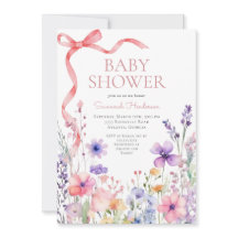 Wildflower Pink Ribbon Baby shower