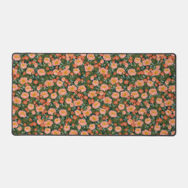 Wildflower pioenroos bloemen botanische bureau mat