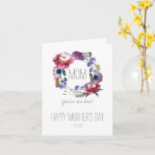 Wildflower pioenroos Bloemen met veren Moederdag Kaart (Gele Bloem)