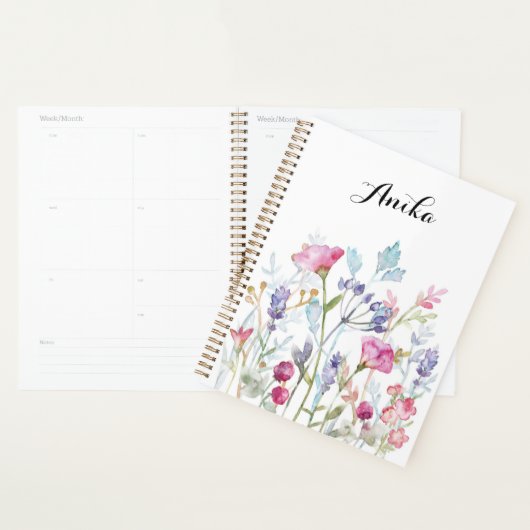 Wildflower Planner, aangepaste naam Planner (Display)