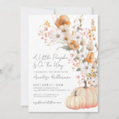 Wildflower pompoen baby douche kaart (Voorkant)