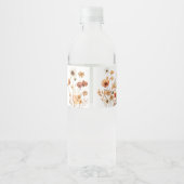 Wildflower pompoen baby douche waterfles etiket (Achterkant)